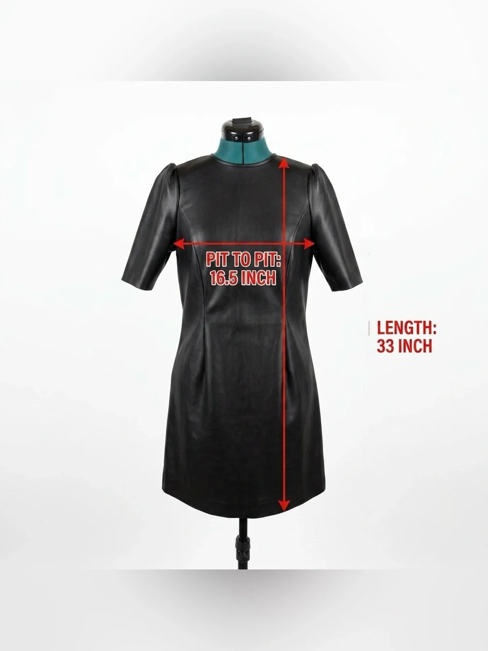 Noisy May Black Faux Leather Mini Dress - Picture 7 of 7